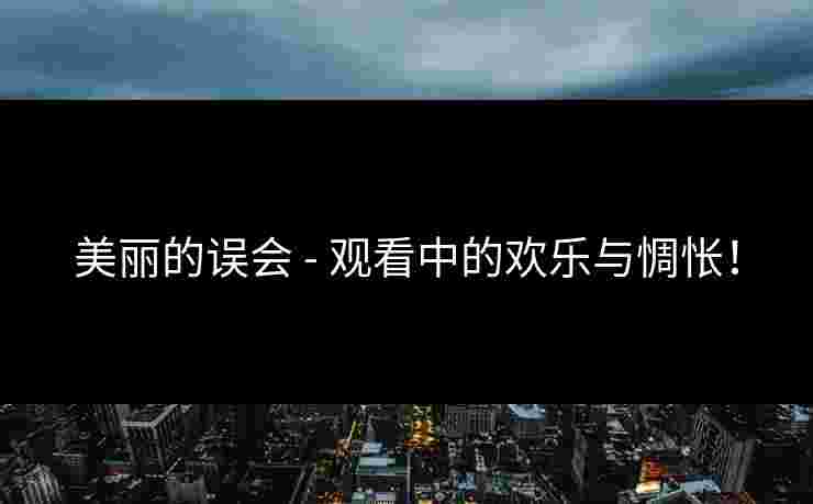 美丽的误会 - 观看中的欢乐与惆怅！